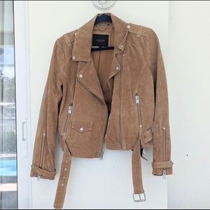 New Leather Moto Jacket Taupe